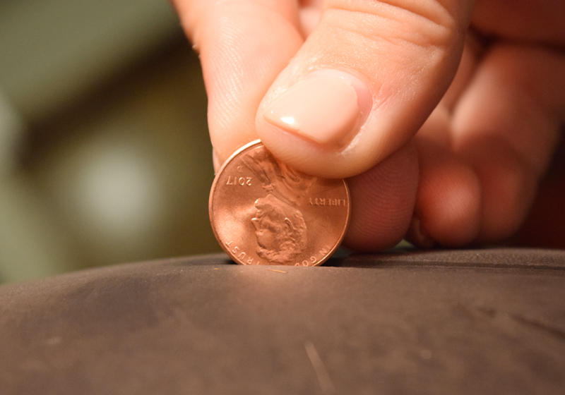 Use a penny to perform the "Lincoln Penny Test." This tire won’t be able to <a href="https://womenridersnow.com/6-rules-about-motorcycle-tire-traction/" target="_blank" rel="noopener">maintain traction even in a small of puddle</a> and could cause a crash.