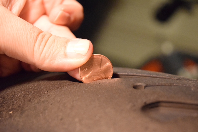 This tire passes the top of Lincoln's head, passing the test.