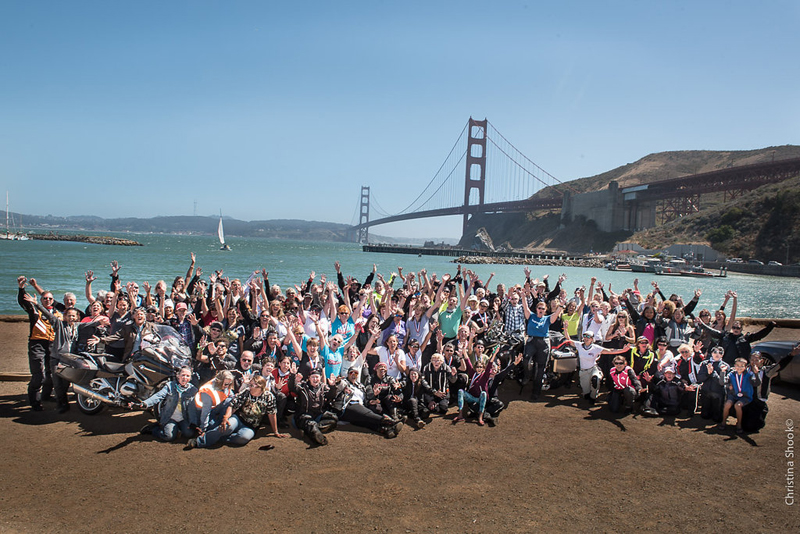 large scale womens motorcycle ride wraps up in san francisco sisters centennial ride