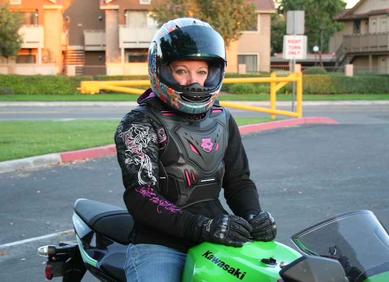 Fashionable, stylish, and safe motorcycle jacket for the urban woman