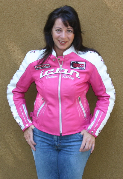 Medium ICON Women's WIREFORM Textile 3-Season Motorcycle Jacket M Black/Pink 