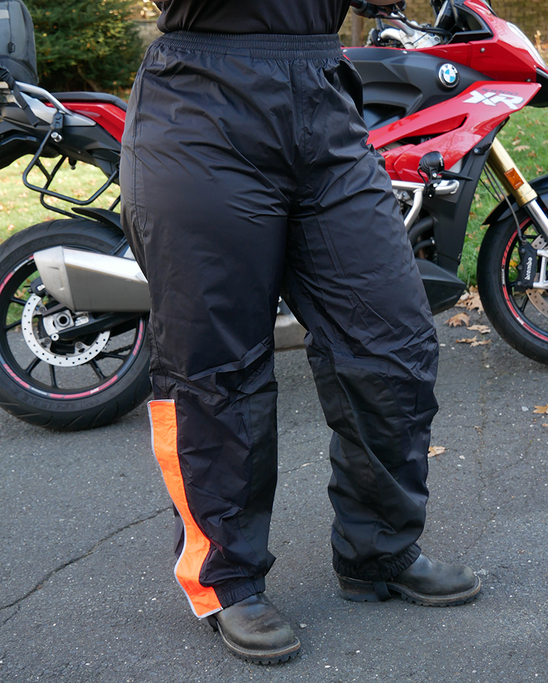 harley-davidson womens hi-vis rain suit orange reflective gear pants