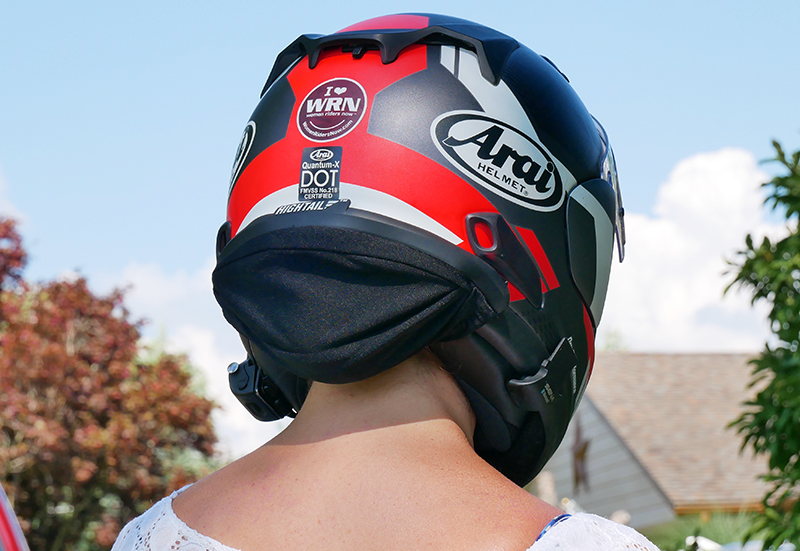 helmet liner for long hair