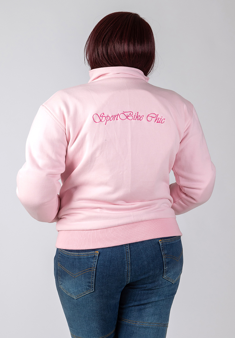 protective apparel for women sportbike chic lashundra pink sweatshirt