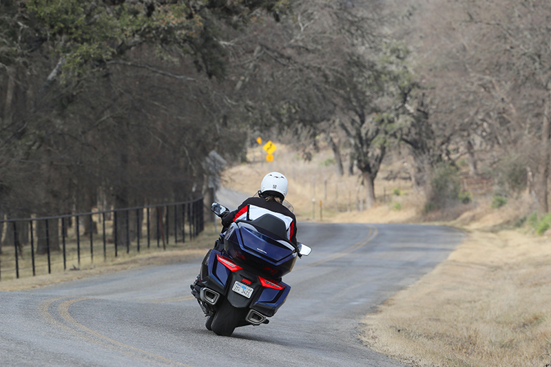 what we love about the new 2018 honda gold wing touring motorcycle riding rear