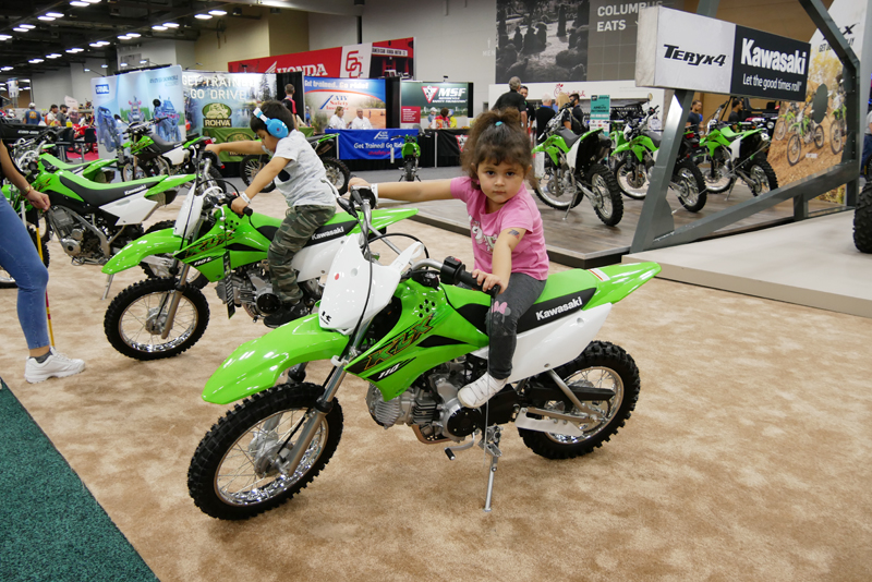 women riders now checks out new products for women american international motorcycle expo AIMExpo awards best kawasaki kid