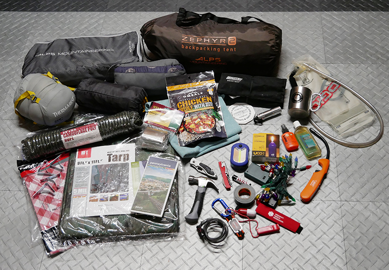 Camping bag outlet essentials