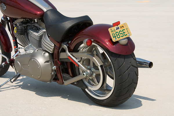 motorcycle review harley davidson rocker c rear tire