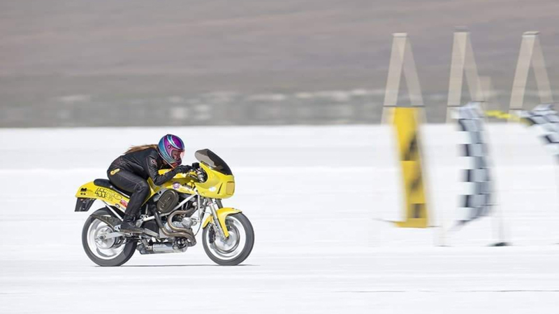 learning to ride and immediately racing the bonneville salt flats