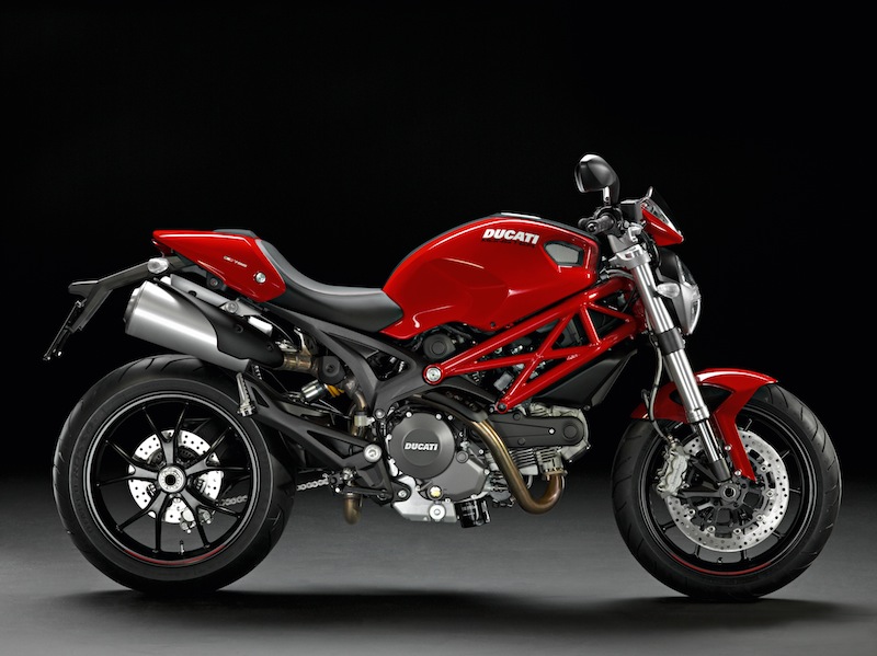 Motorcycle review 2014 Ducati Monster 796 red profile