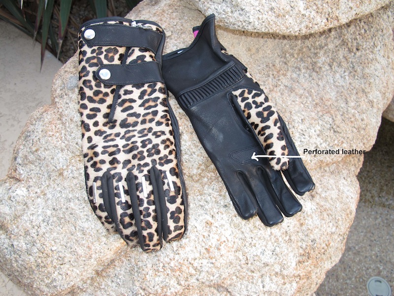 Leopard Leather Riding Gloves