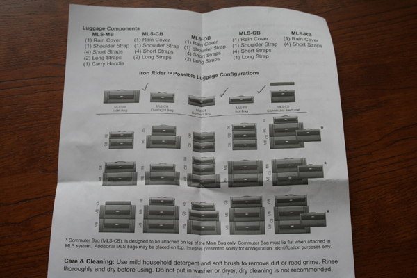 review dowco iron rider luggage instructions