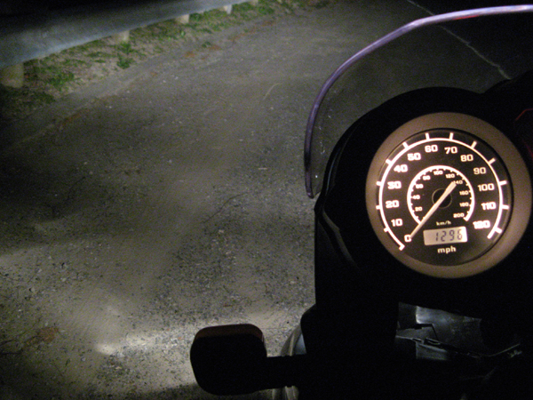 Night riding speedometer