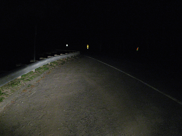 Night riding gravel