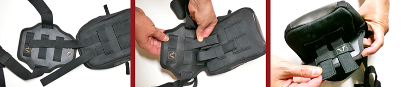 Lightweight bags that strap securely to your leg for on and off the bike sw-motech legend gear molle