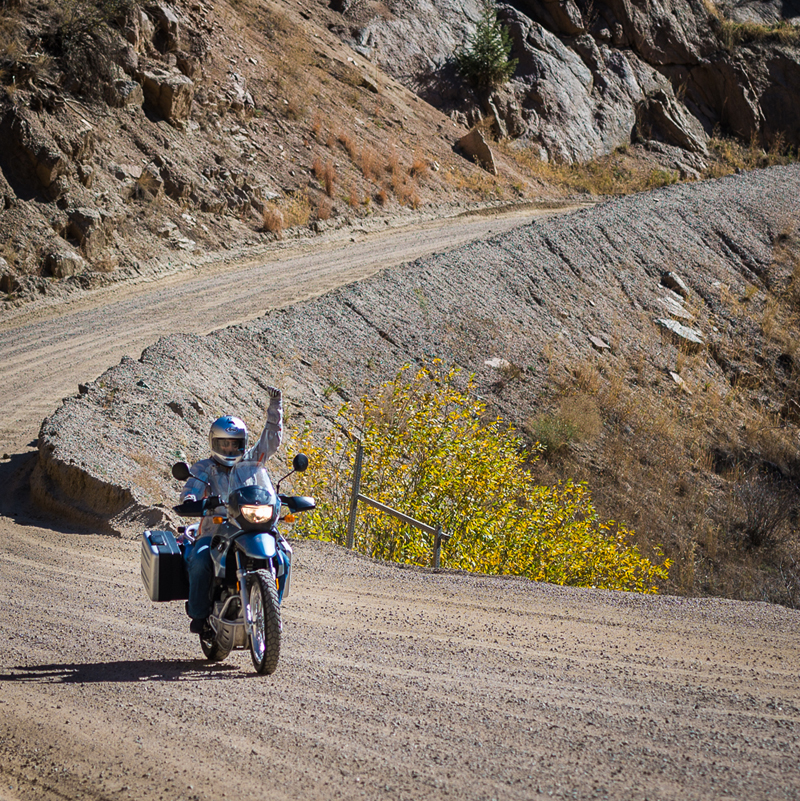 Overcoming Fear Riding BMW Motorcycle Steep Dirt Road Downhill Ride