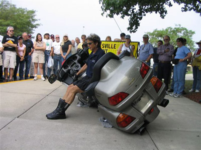 Technique for Lifting a Dropped Motorcycle Gold Wing