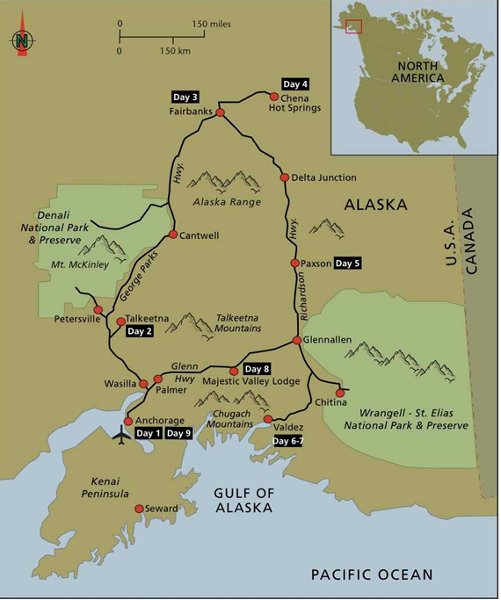 Womens Tour Alaska Map