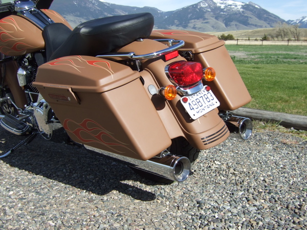 Customizing a Harley-Davidson Street Glide Cobra Exhaust Pipes