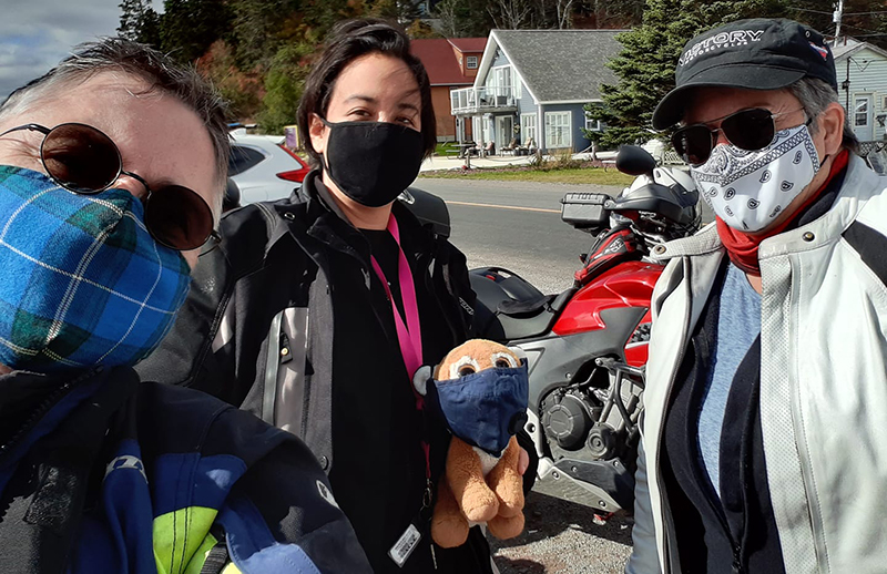 motorcycling safely in a pandemic carla king masked women riders