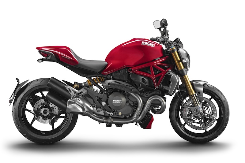 Motorcycle review 2014 Ducati Monster 1200S red profile
