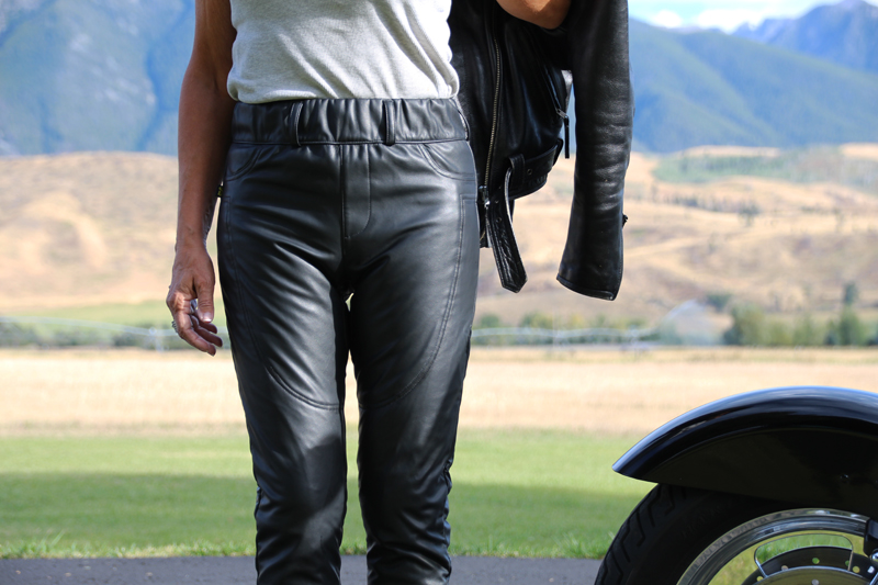 Draggin Stealthz Leggings - Womens leather Look Kevlar Moto Leggings