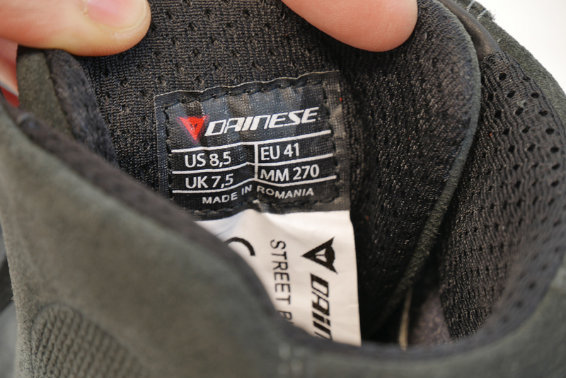 Review: Dainese Street Biker Lady Waterproof Motorcycle Sneakers sizing