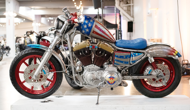 top women motorcycle builders lea holmes wonder woman sportster