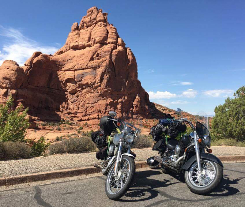 lessons learned motorcycle touring with your best riding partner arches national park