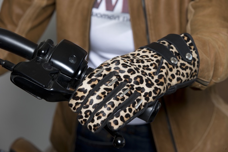 GUANTES MOTO MUJER ICON CHEETER LEOPARD