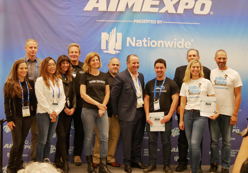 women riders now checks out new products for women american international motorcycle expo AIMExpo awards best gas tank mentorship winners