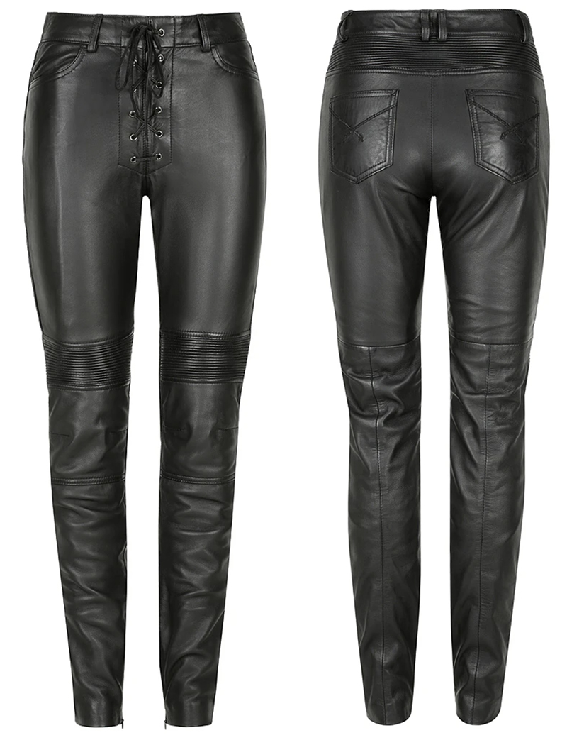 Unik Heavy Buffalo Women's Motorcycle Leather Pants #LP375K