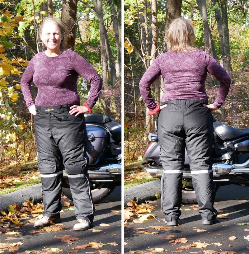 Review: California Heat Women’s Electric Gear Pants Front and Back