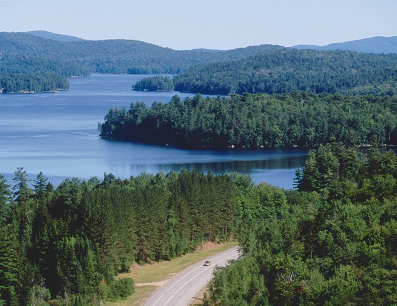 motorcycle touring adirondack park lake