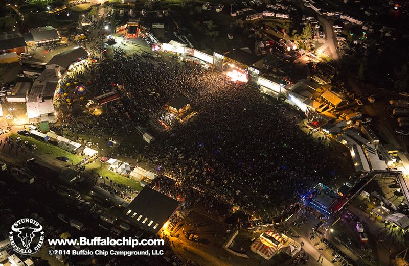 74th Annual Sturgis Motorcycle Rally Buffalo Chip aerial shot