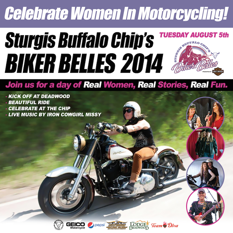 Exciting line-up for Biker Belles 2014 flyer