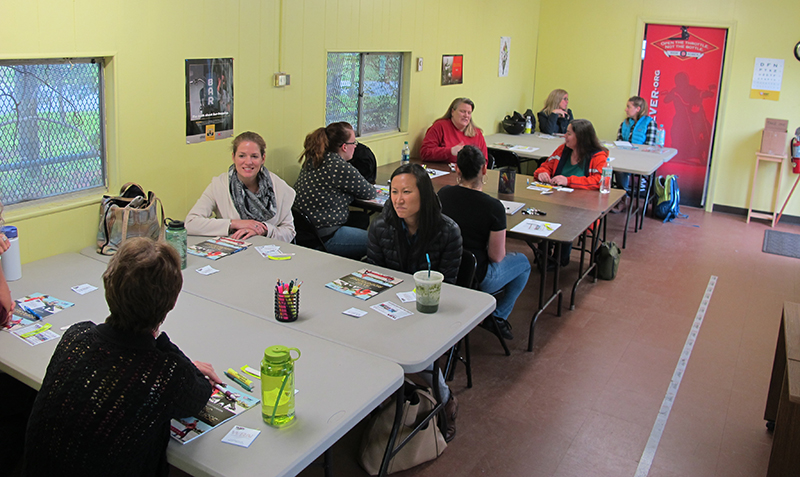 The first session of the MSF Basic RiderCourse is spent in the classroom where students review the basics of riding, learn safe street strategies, and make new riding friends.