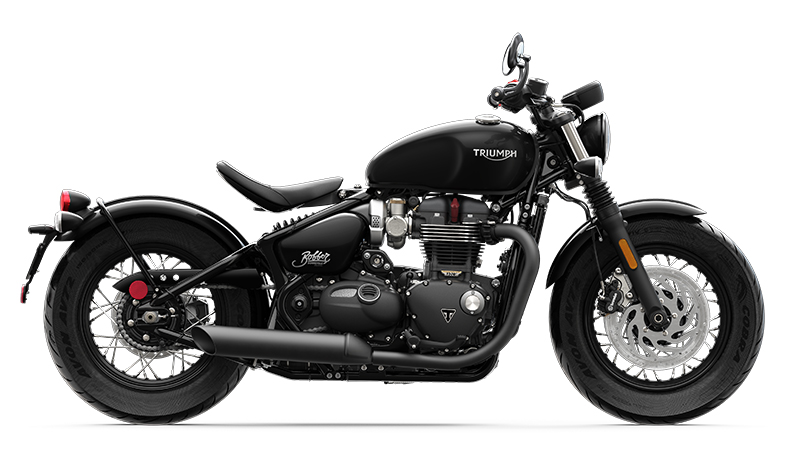 2018 new motorcycles Triumph Bonneville Bobber black profile