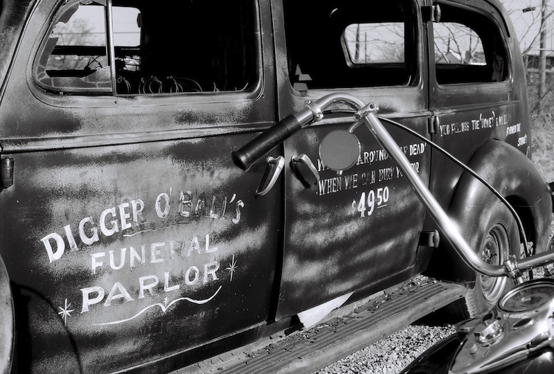 Review Shady Dell Bisbee Arizona vintage hearse black and white