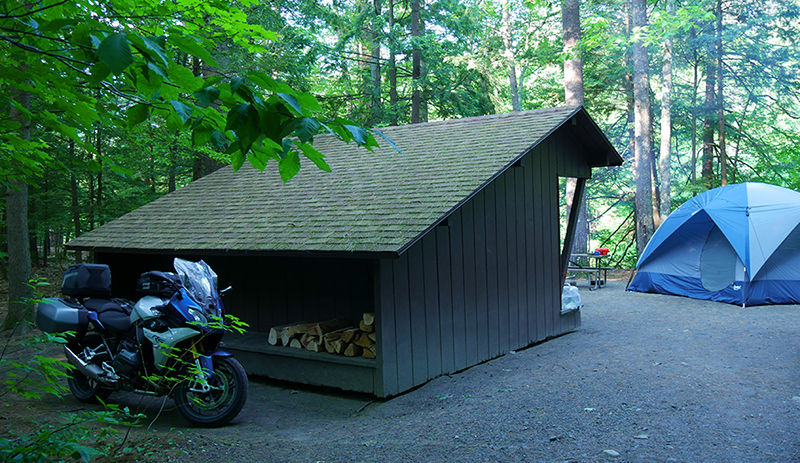 motorcycling safely in a pandemic camping