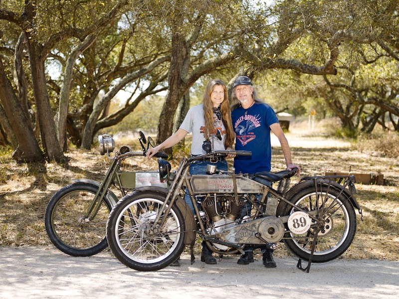 Couple Rides Harley 110th Vintage Bikes Pat Cris Simmons