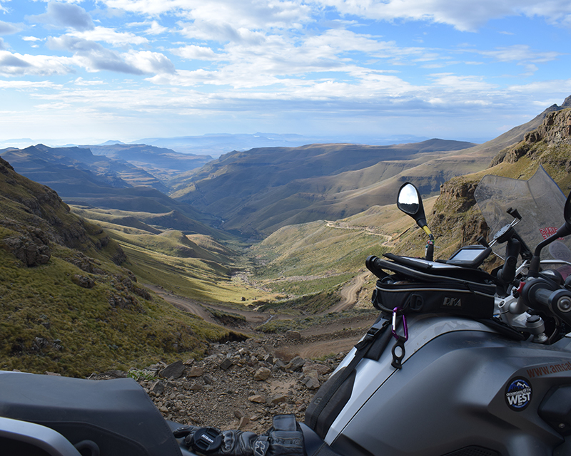 jo rust adventures womens south africa adventure motorcycle tour sani pass road
