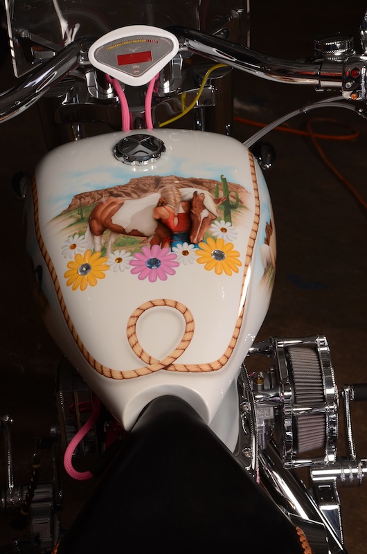 your motorcycles susan barnetts daisy bike tank