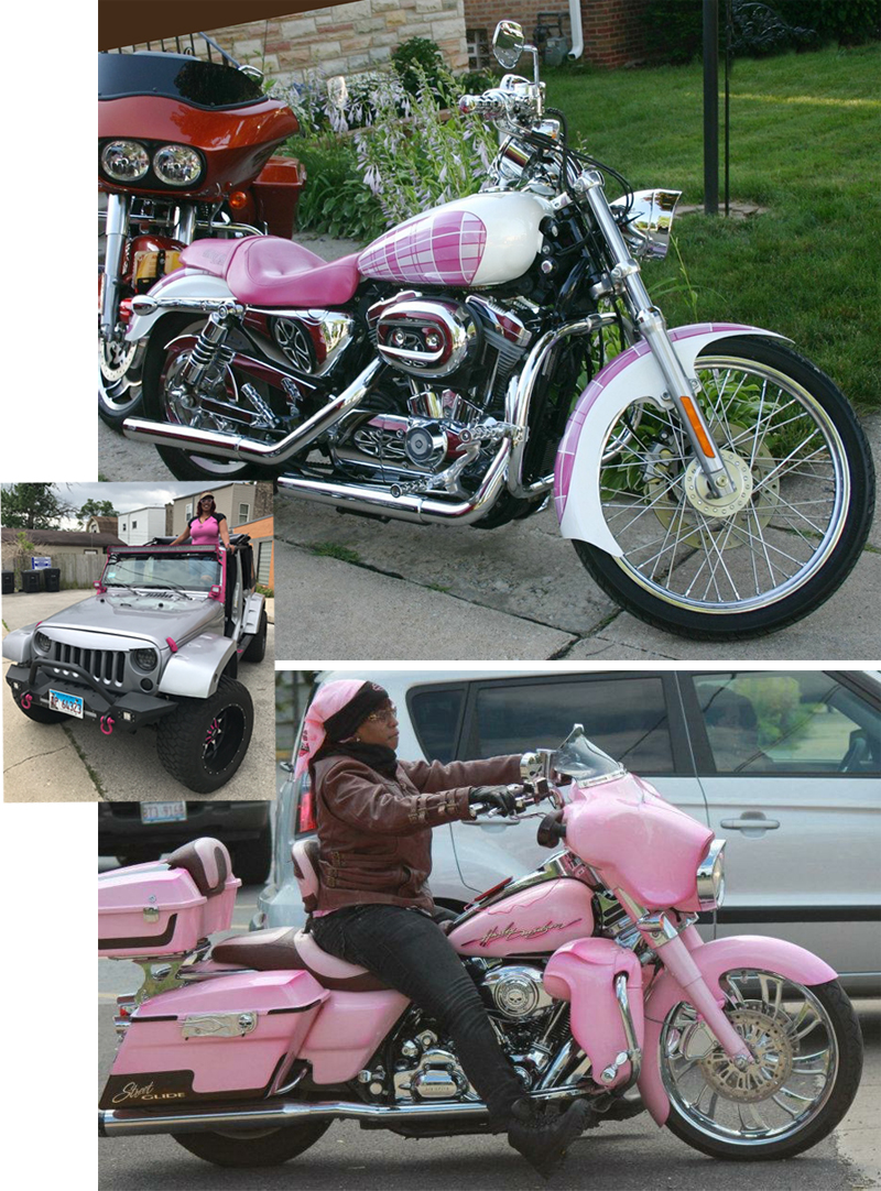 harley davidson bikes pink