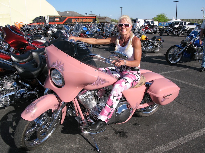 your motorcycles susan barnetts mini pink bagger arizona bike week