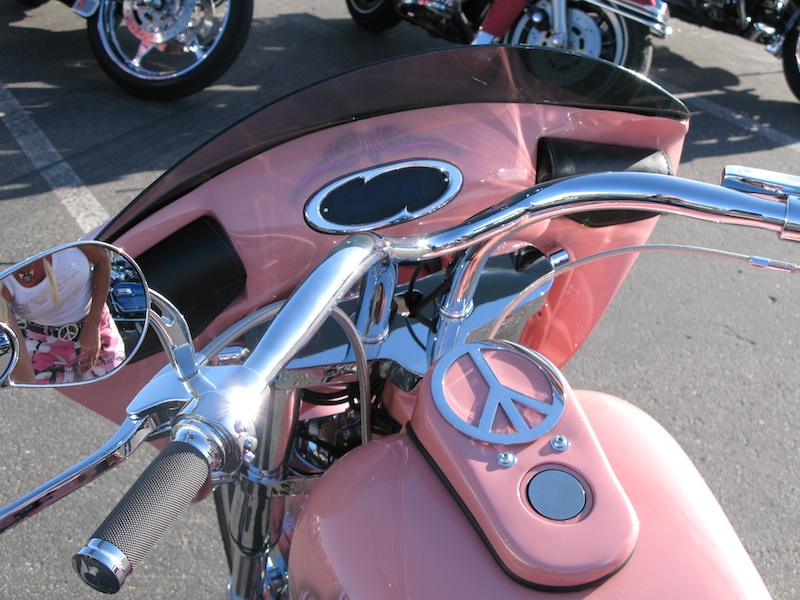 your motorcycles susan barnetts mini pink bagger fairing