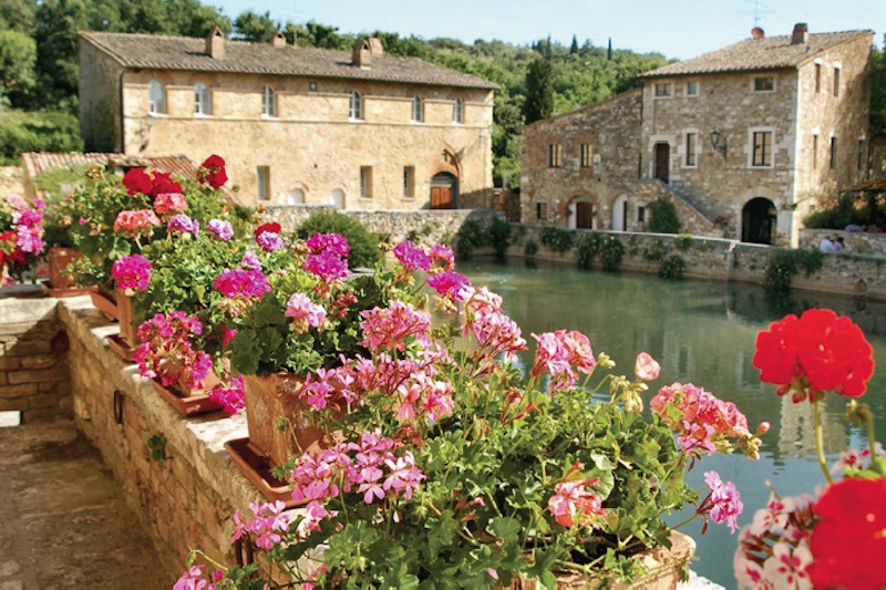 Join Genevieve on a motorcycle tour of italy bagno vignoni