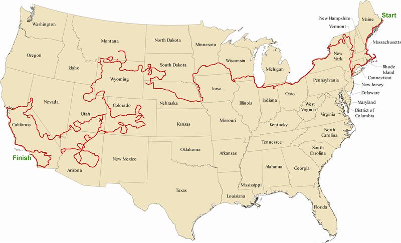 One Riders Epic Journey Across America, with Video Map