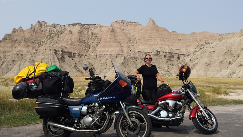 dreaming about long motorcycle ride Badlands