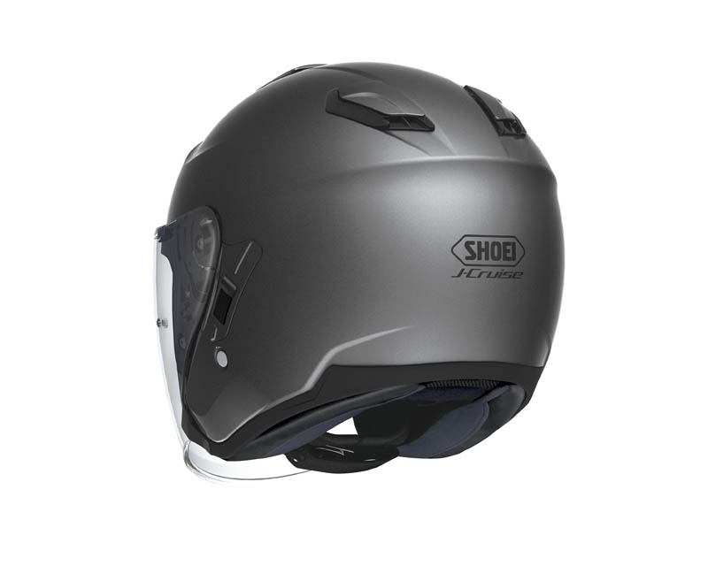 review shoei j cruise open face helmet rear